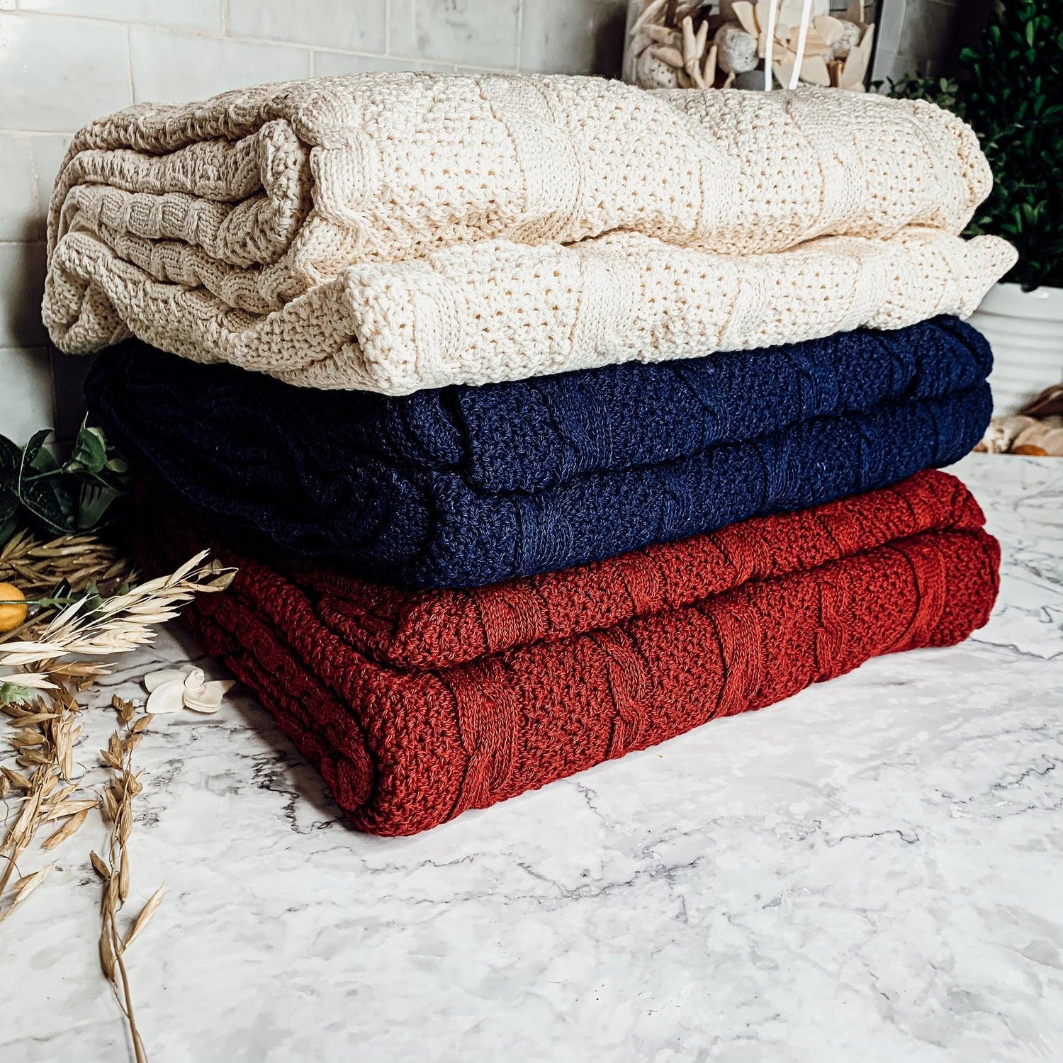 Gia Roma Throw Blanket Claret Knit Sweater Throw