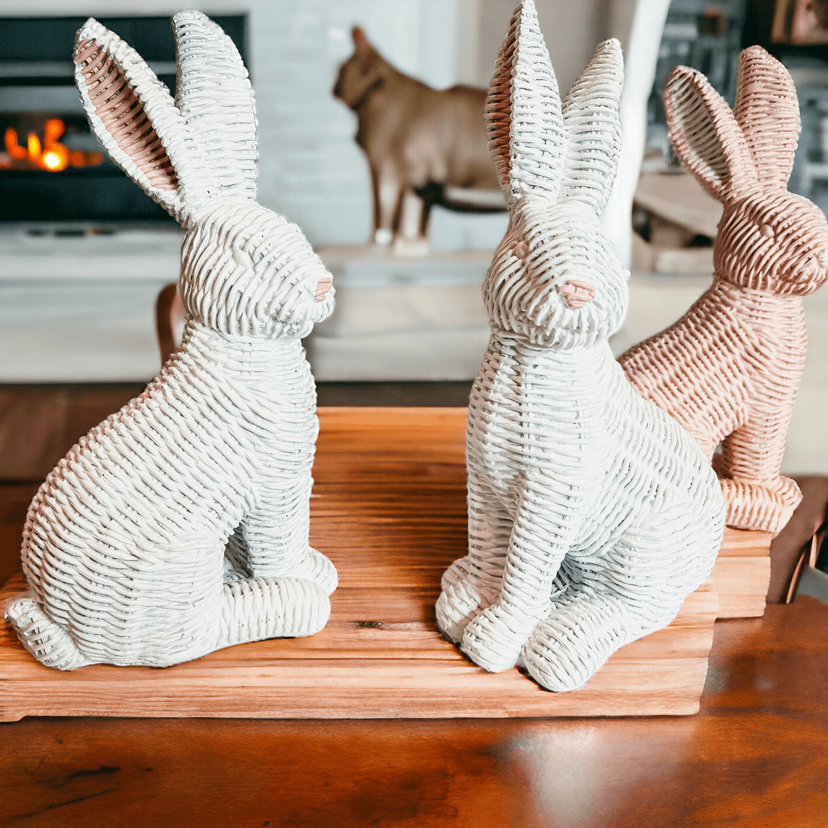 Gia Roma Easter Decorations Basket Weave Bunny