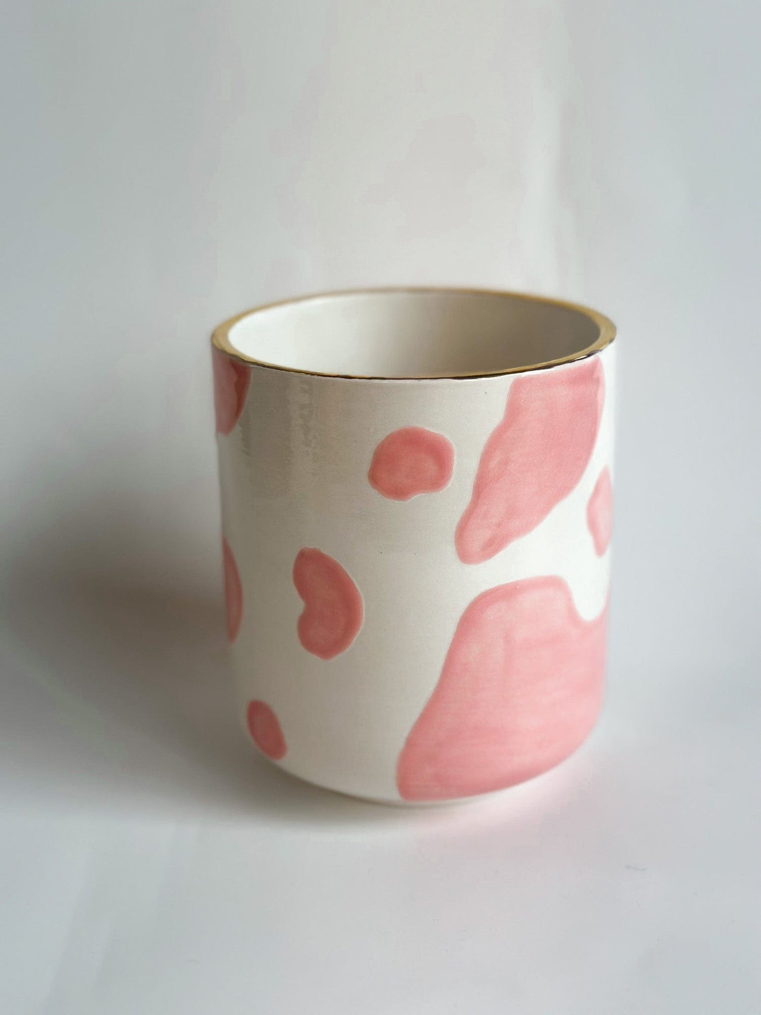 Ruby Clay Company Strawberry Cow Print Vase