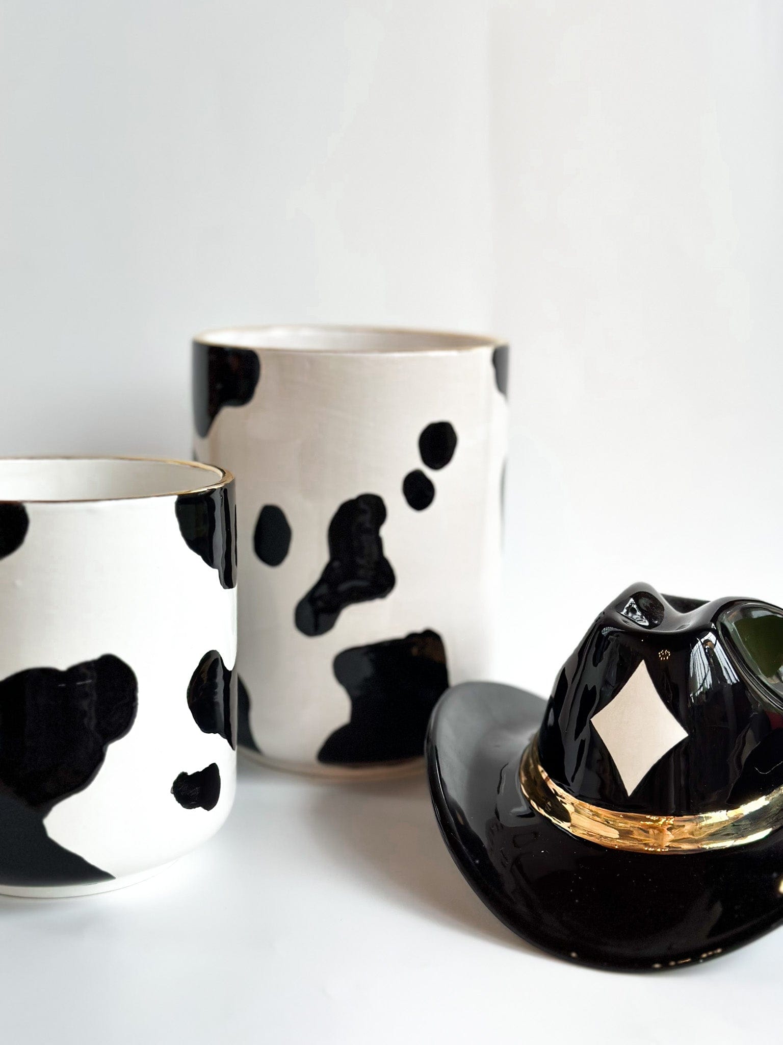 Ruby Clay Company Cow Print Vase