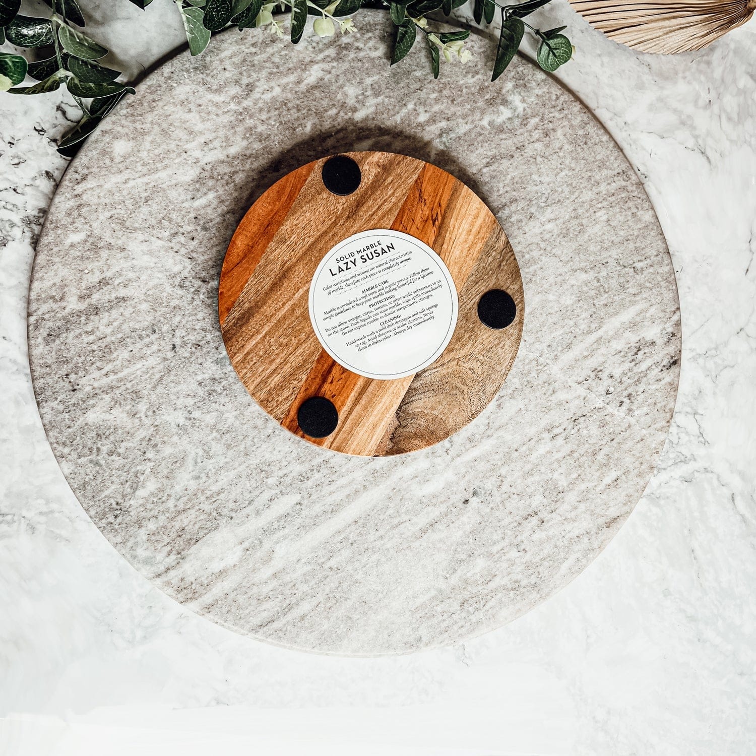 Gia Roma Charcuterie Marble Lazy Susan