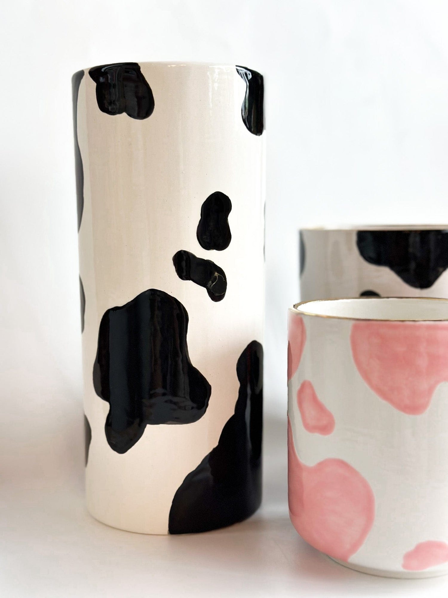 Ruby Clay Company Cow Print Vase