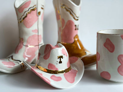 Ruby Clay Company Cow Print Vase