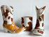 Ruby Clay Company Cow Print Cowboy Boot Vase