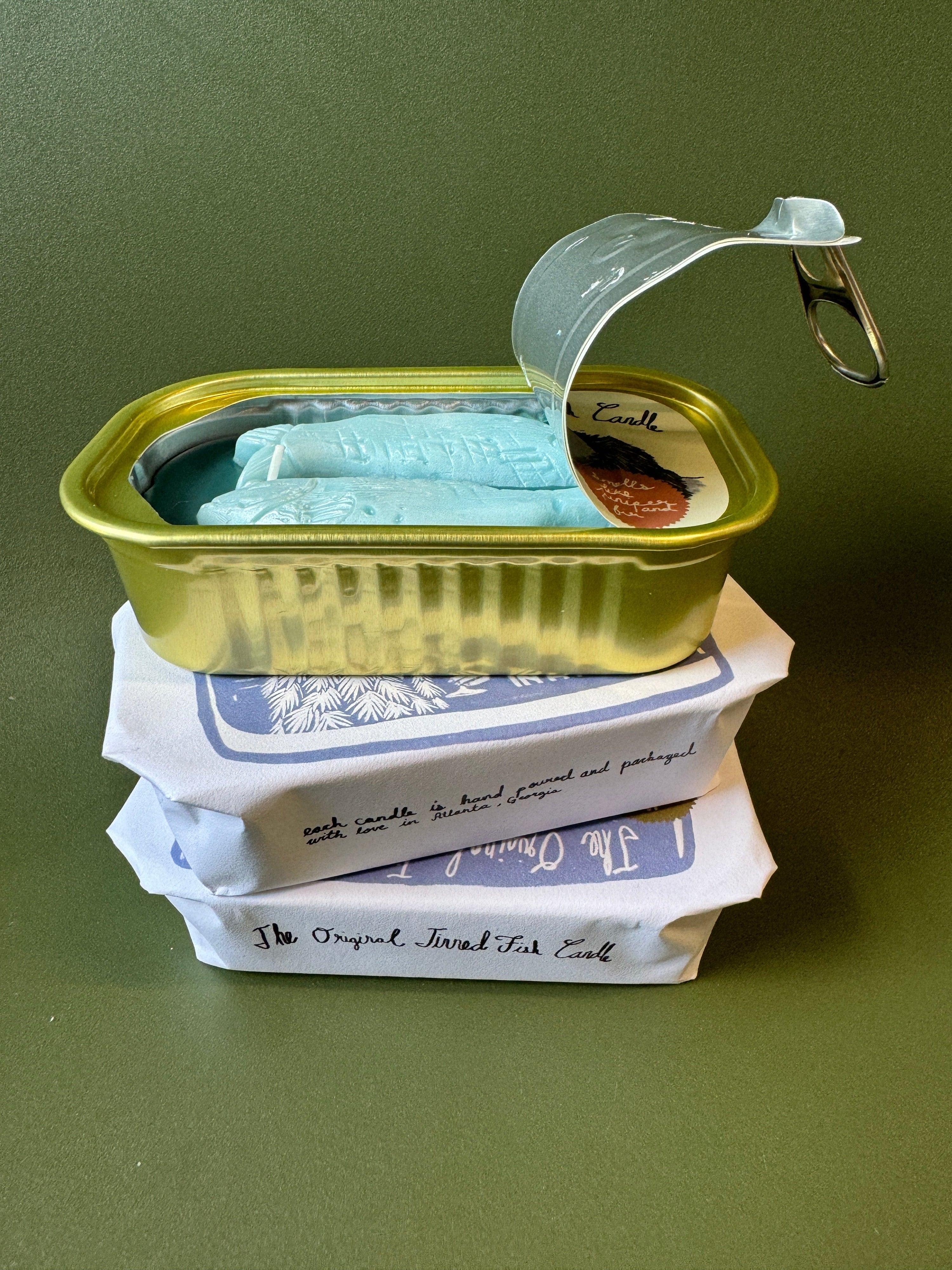 Tinned Candle Tinned Fish Candle - Juniper and Fraser Fir