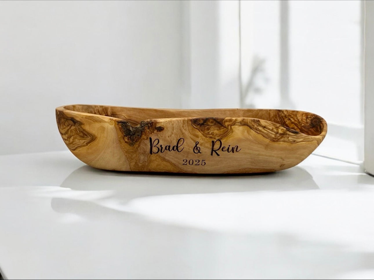 Large Olive Wood Bread Bowl - My American Goods