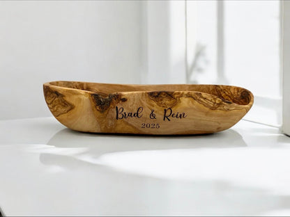 Large Olive Wood Bread Bowl - My American Goods