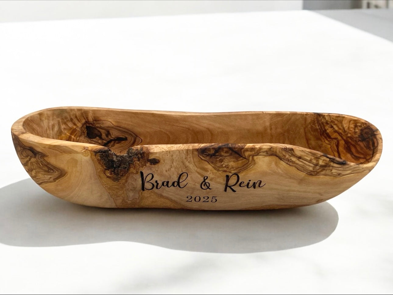 Large Olive Wood Bread Bowl - My American Goods