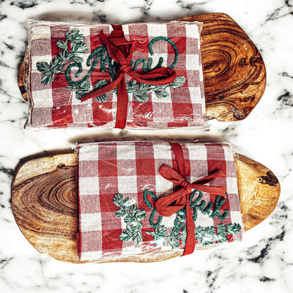 Holiday Charcuterie &amp; Tartan Towel Set - My American Goods