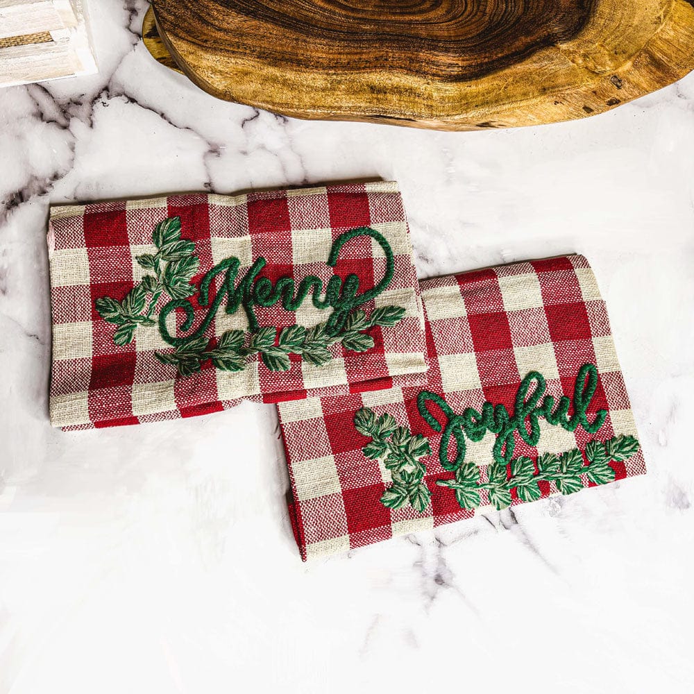 Gia Roma Dish Towel Holiday Charcuterie &amp; Tartan Towel Set