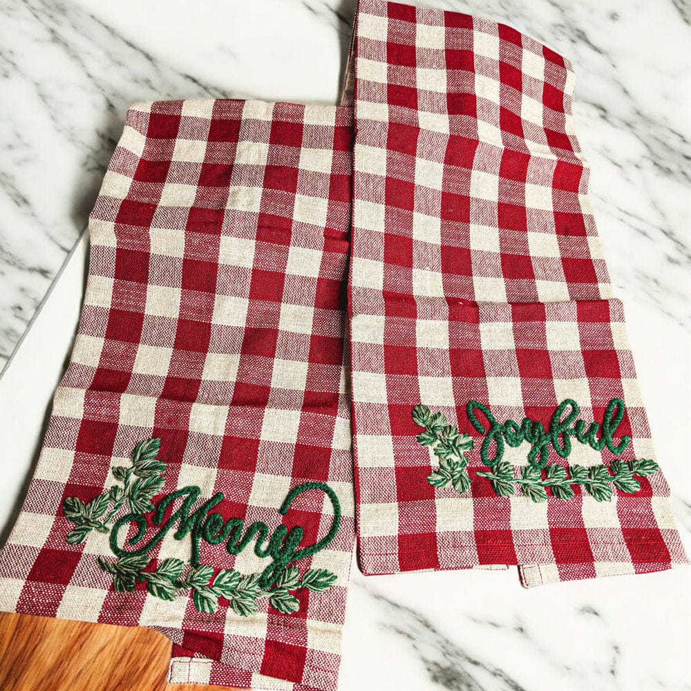 Gia Roma Dish Towel Holiday Charcuterie &amp; Tartan Towel Set