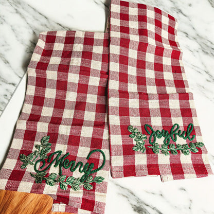 Holiday Charcuterie &amp; Tartan Towel Set - My American Goods