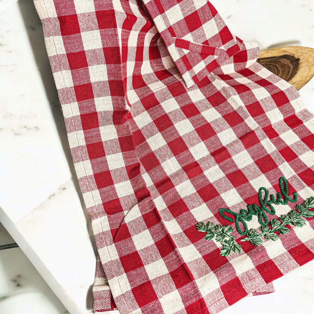 Gia Roma Dish Towel Holiday Charcuterie &amp; Tartan Towel Set