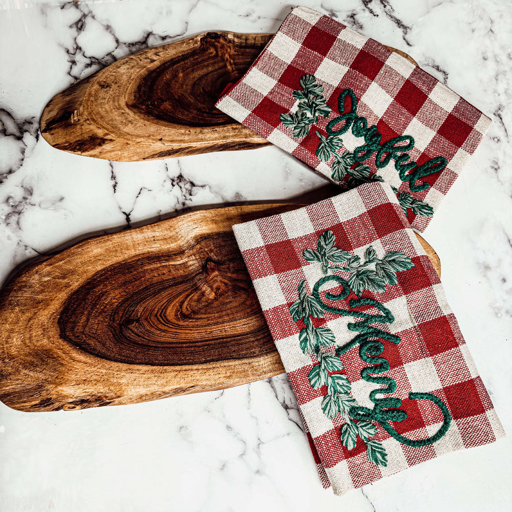 Holiday Charcuterie &amp; Tartan Towel Set - My American Goods