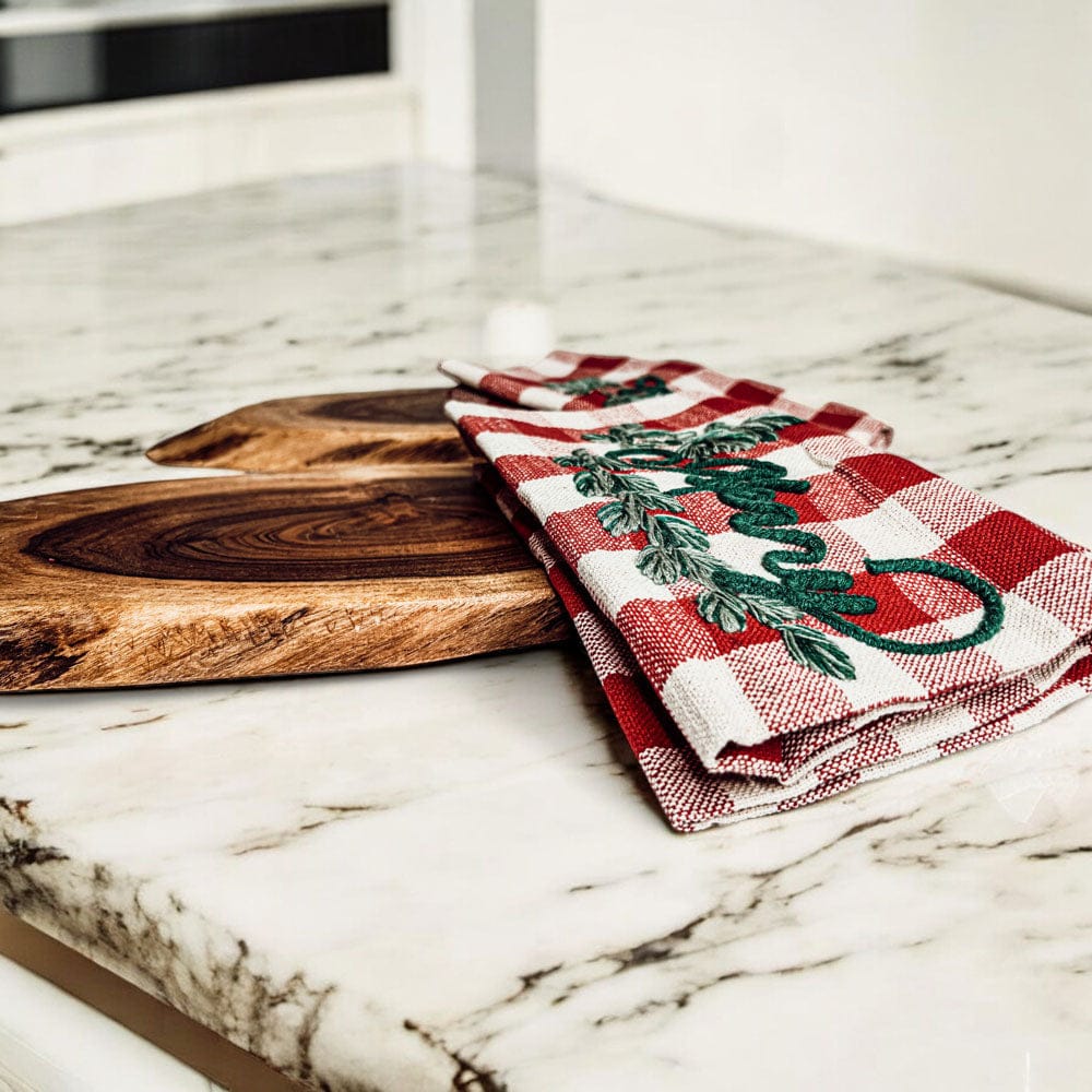 Gia Roma Dish Towel Holiday Charcuterie &amp; Tartan Towel Set