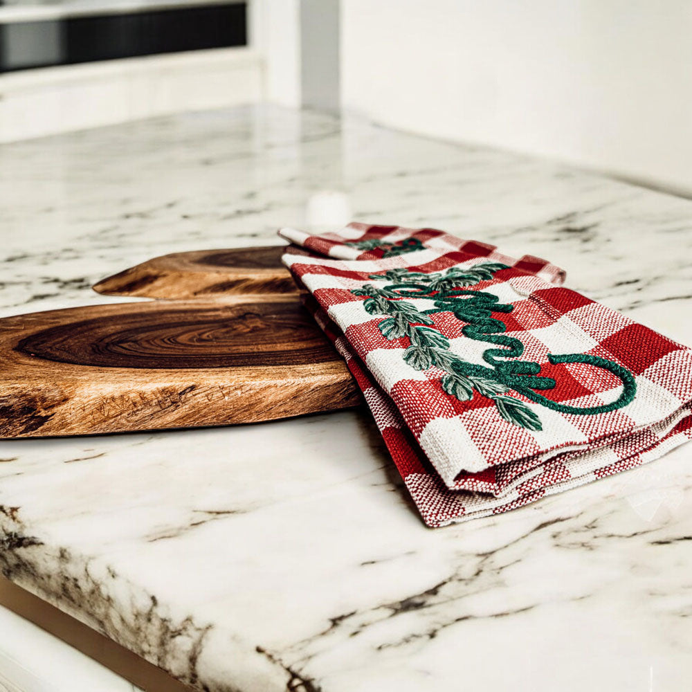 Holiday Charcuterie &amp; Tartan Towel Set - My American Goods