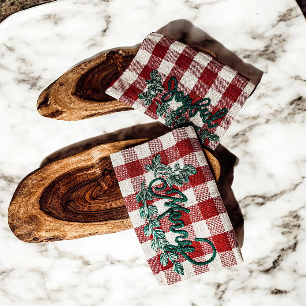 Holiday Charcuterie &amp; Tartan Towel Set - My American Goods
