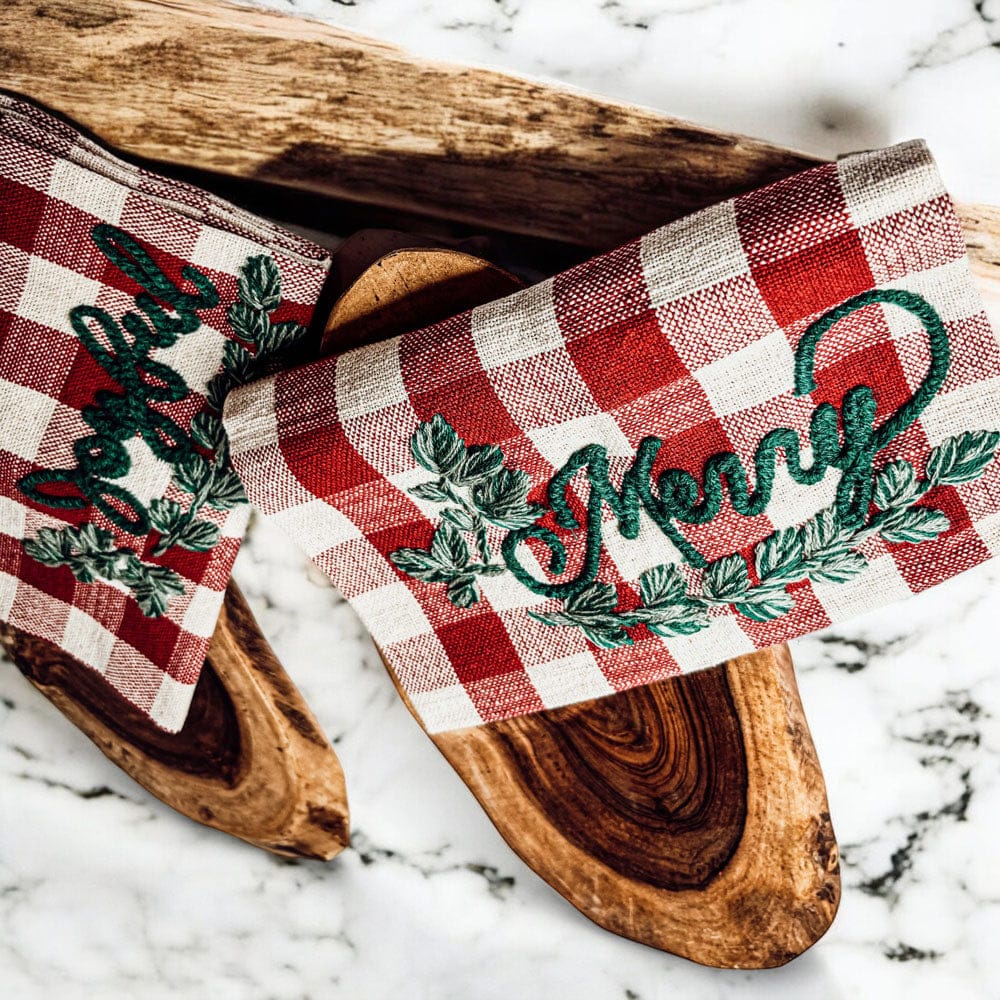 Gia Roma Dish Towel Holiday Charcuterie &amp; Tartan Towel Set