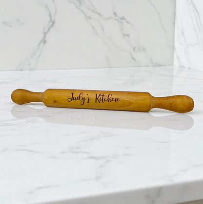 Olive Wood Rolling Pin With Handles - My American Goods