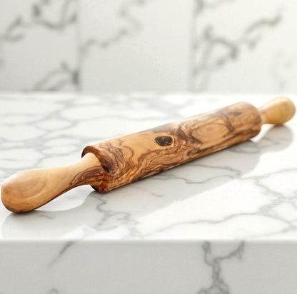 Olive Wood Rolling Pin With Handles - My American Goods