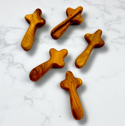 Hand Carved Olive Wood Cross - My American Goods