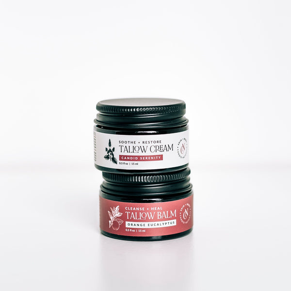 Candid Naturals Skin Care Set Candid Serenity Herbal Tallow Skin Care Duo | Discovery Set
