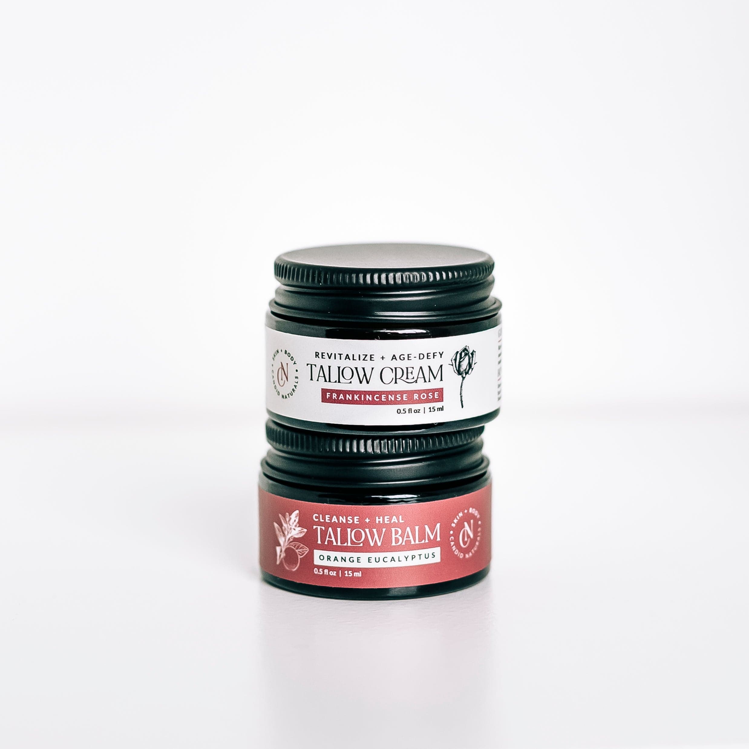 Candid Naturals Skin Care Set Frankincense Rose Herbal Tallow Skin Care Duo | Discovery Set