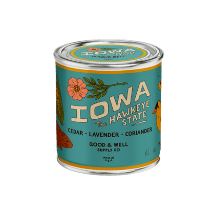 Good &amp; Well Supply Co Candles Half Pint / 8oz / Cotton Wick Iowa State Candle