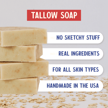 PapaBear Naturals Unscented Papabear Grass-Fed Tallow Soap (2 Pack)