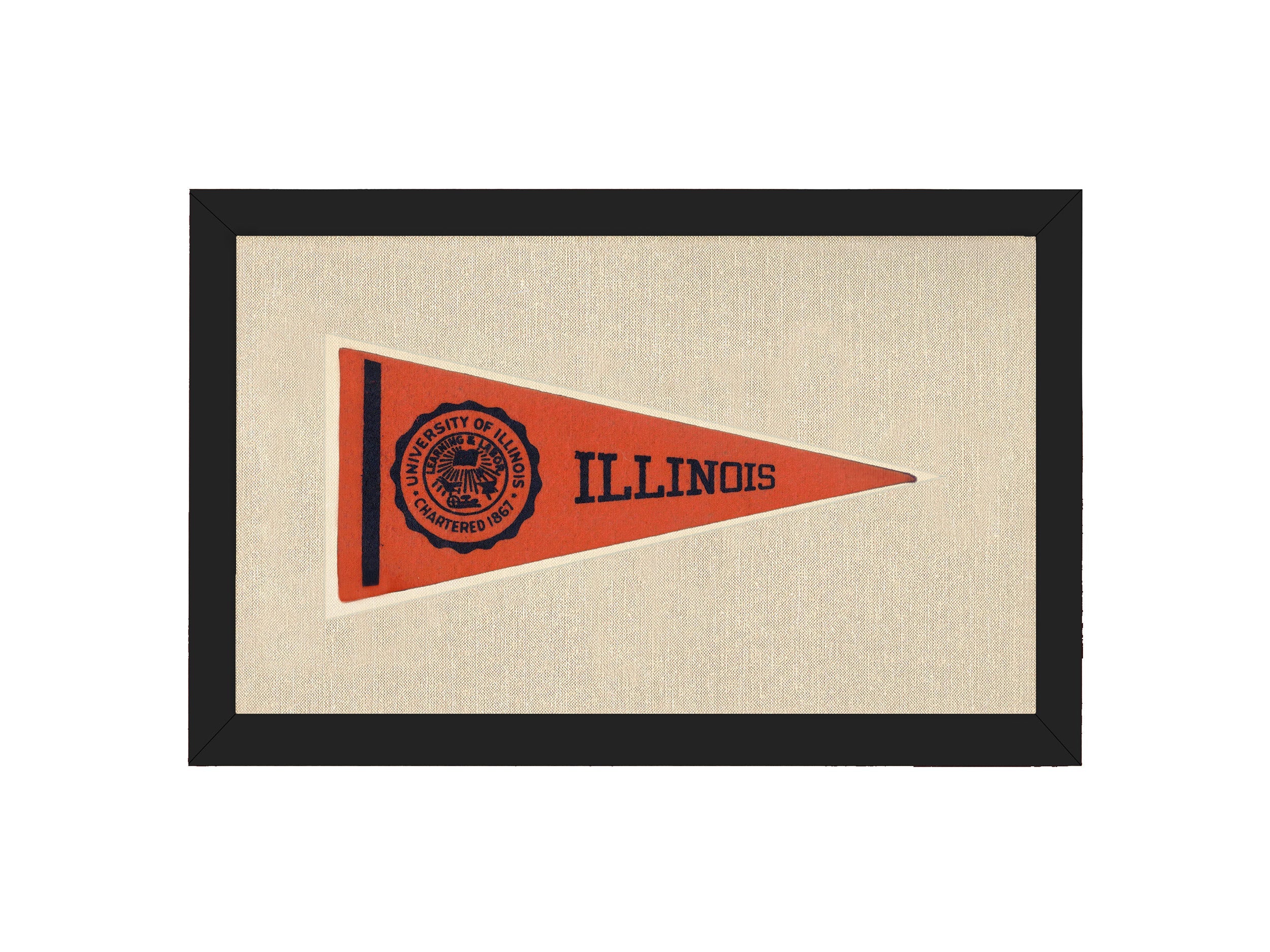 Vintage University of Illinois Pennant