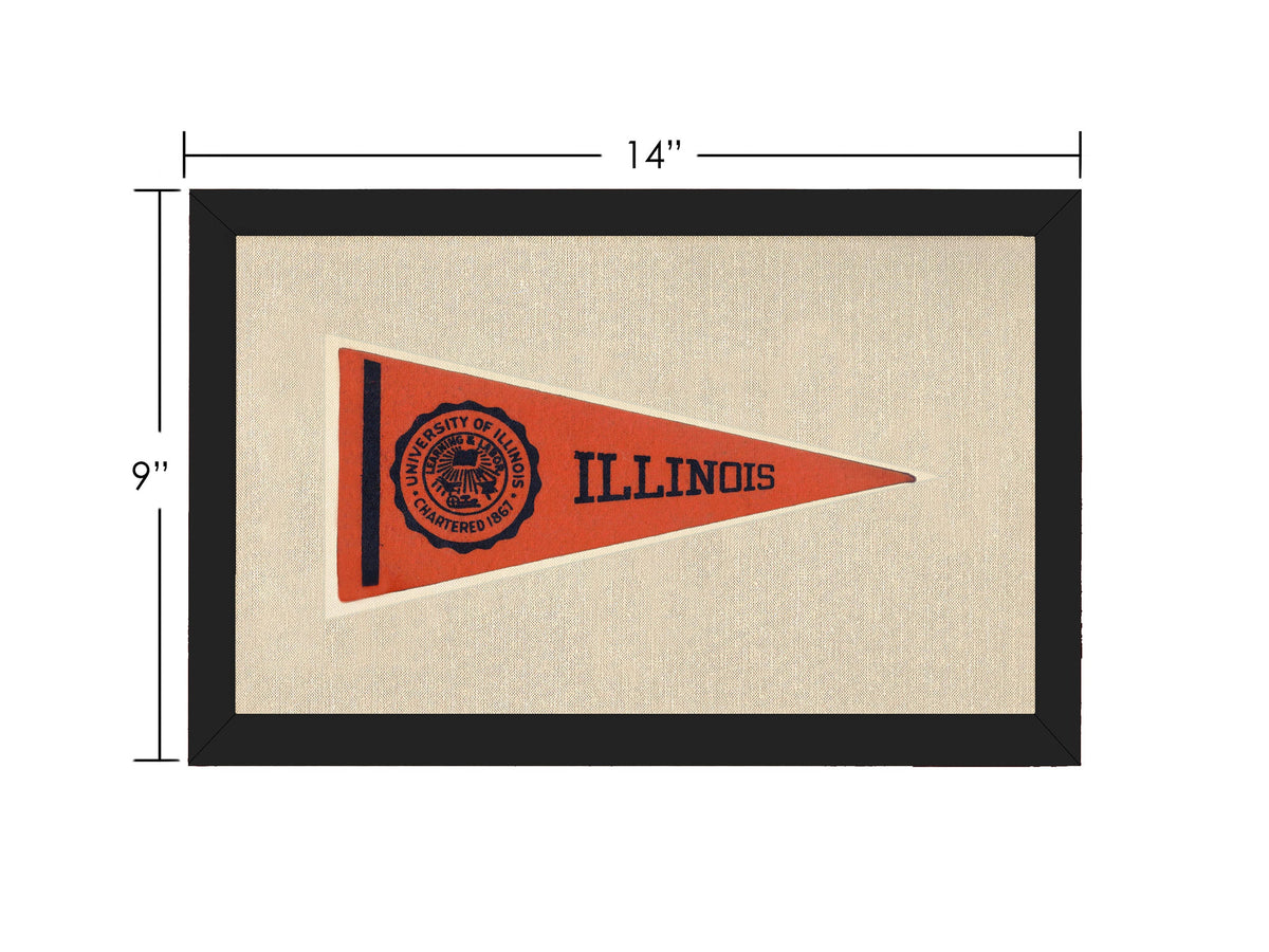 Vintage University of Illinois Pennant