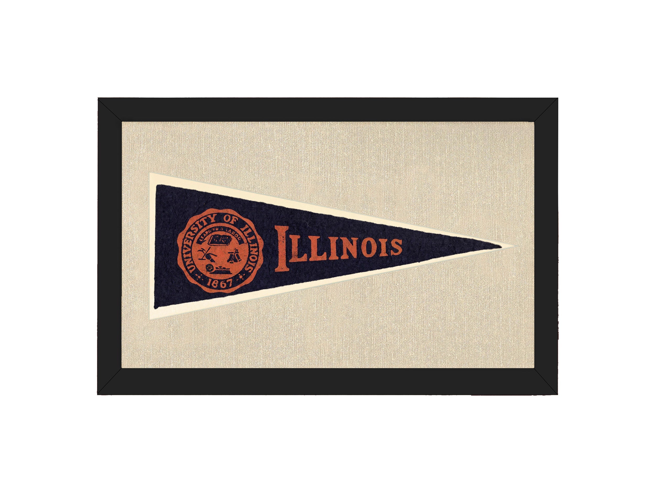 Vintage University of Illinois Hormel Pennant