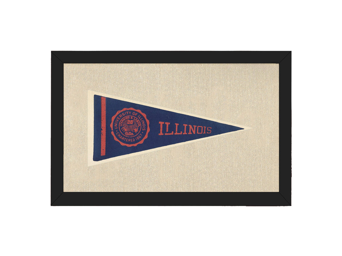 Vintage University of Illinois Pennant