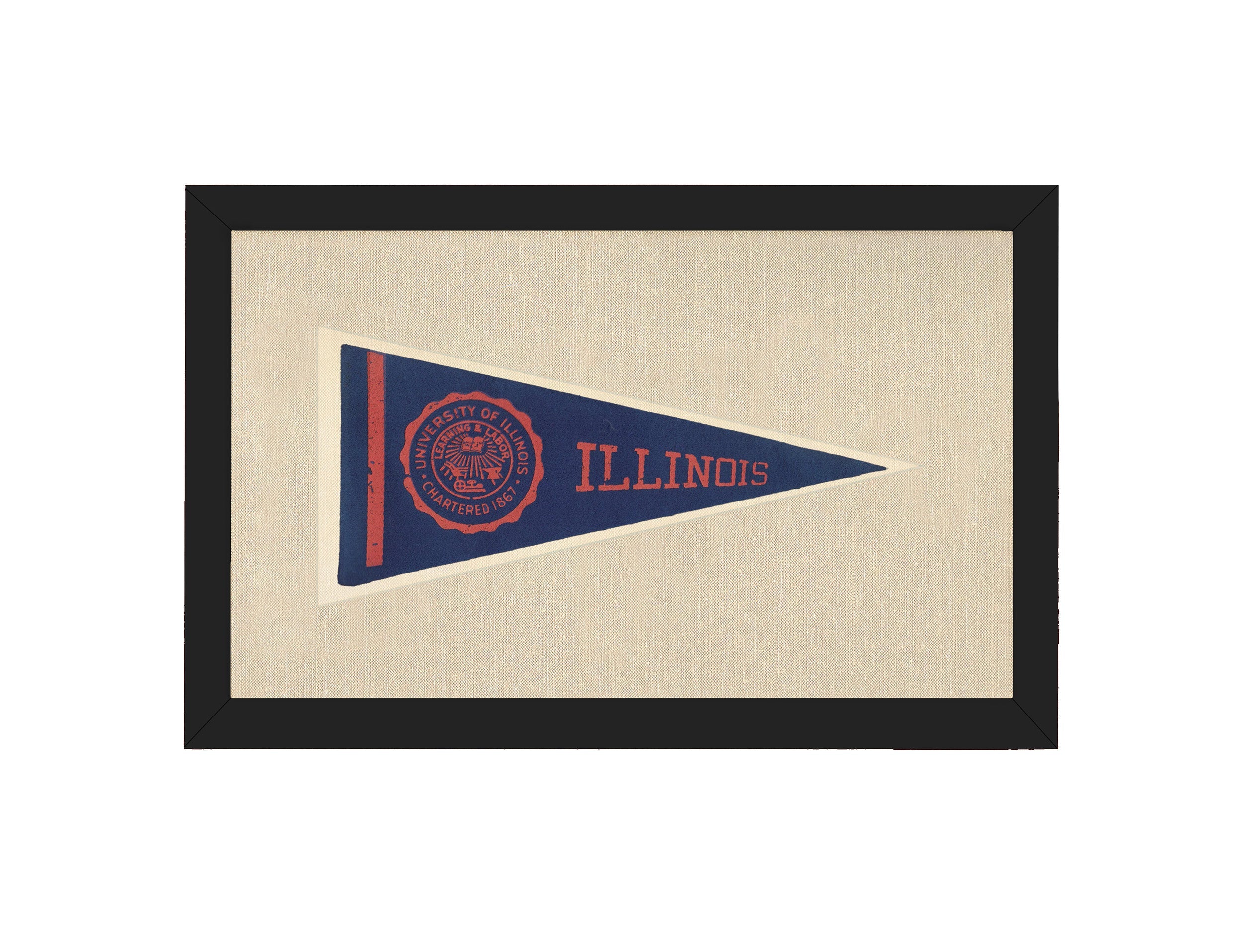 Vintage University of Illinois Pennant