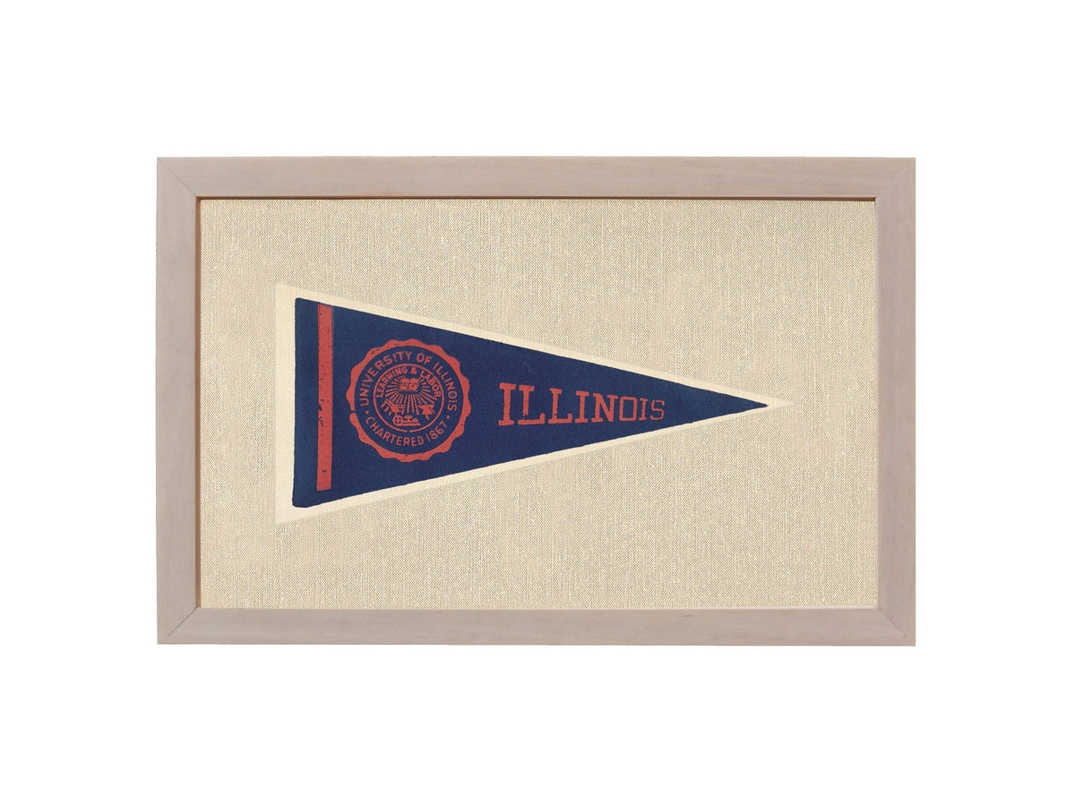 Vintage University of Illinois Pennant