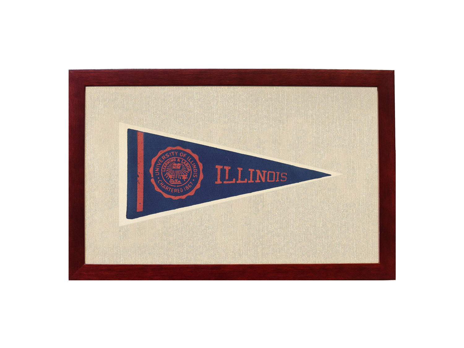 Vintage University of Illinois Pennant