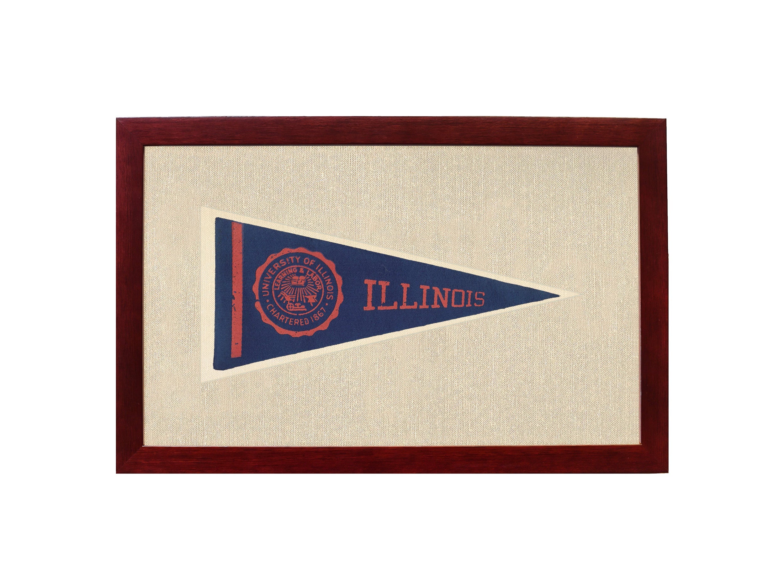 Vintage University of Illinois Pennant