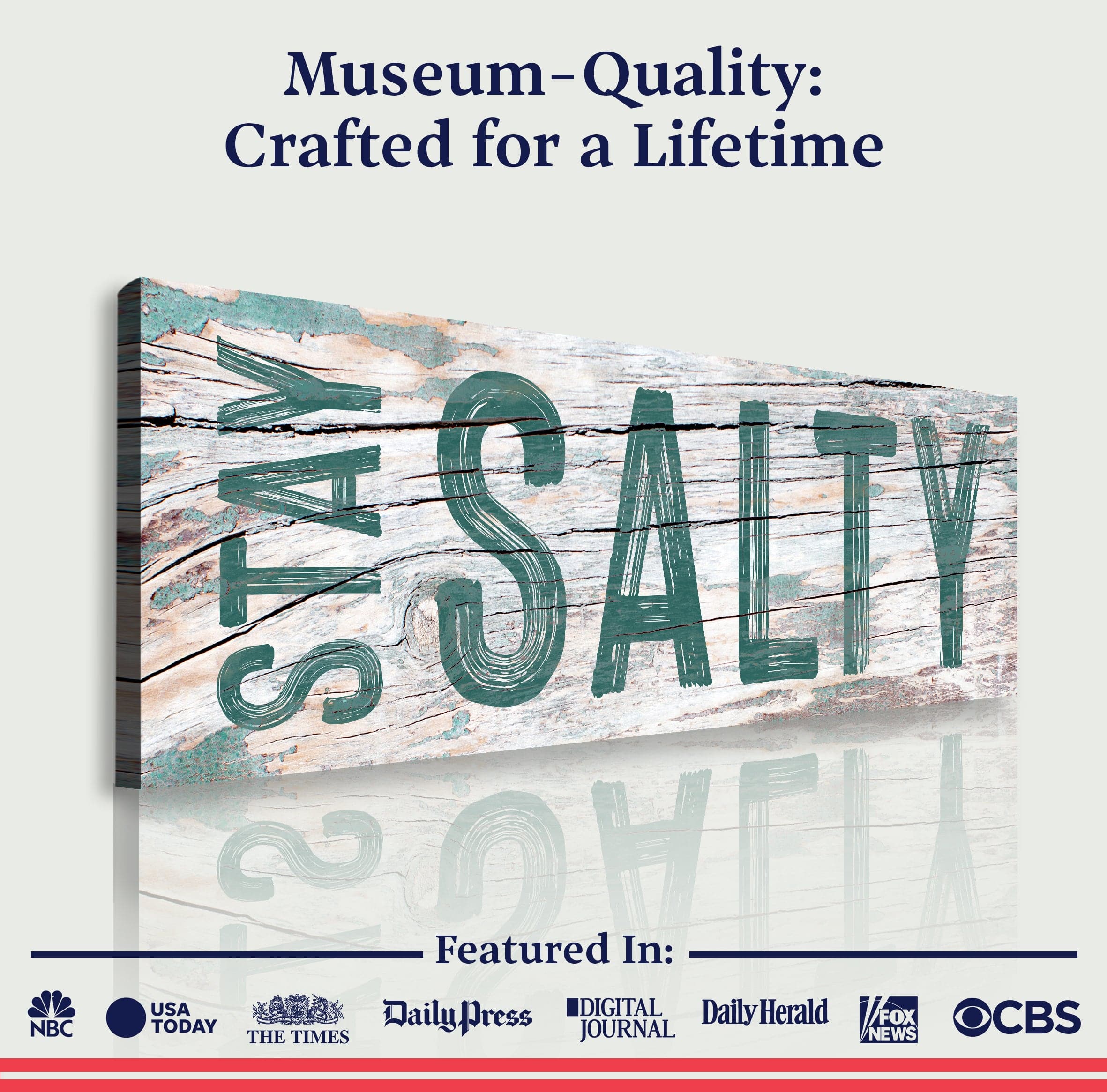 Tailored Canvases Canvas Stay Salty Coastal Sign VI