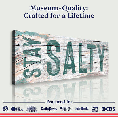 Tailored Canvases Canvas Stay Salty Coastal Sign VI