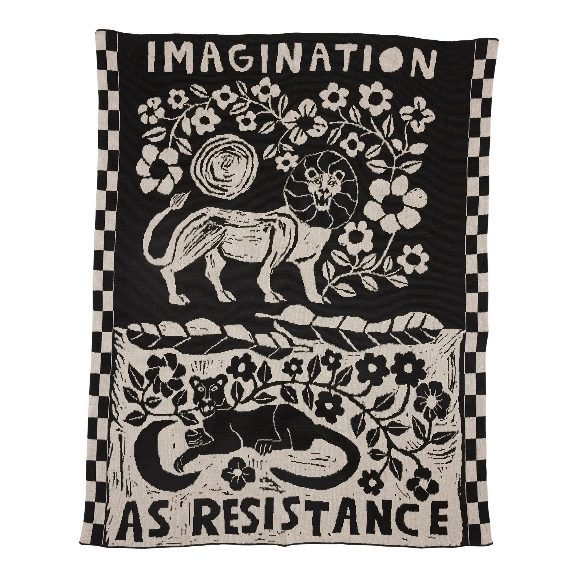 Biquette Throw Blanket Onyx in Egyptian Cotton Imagination
