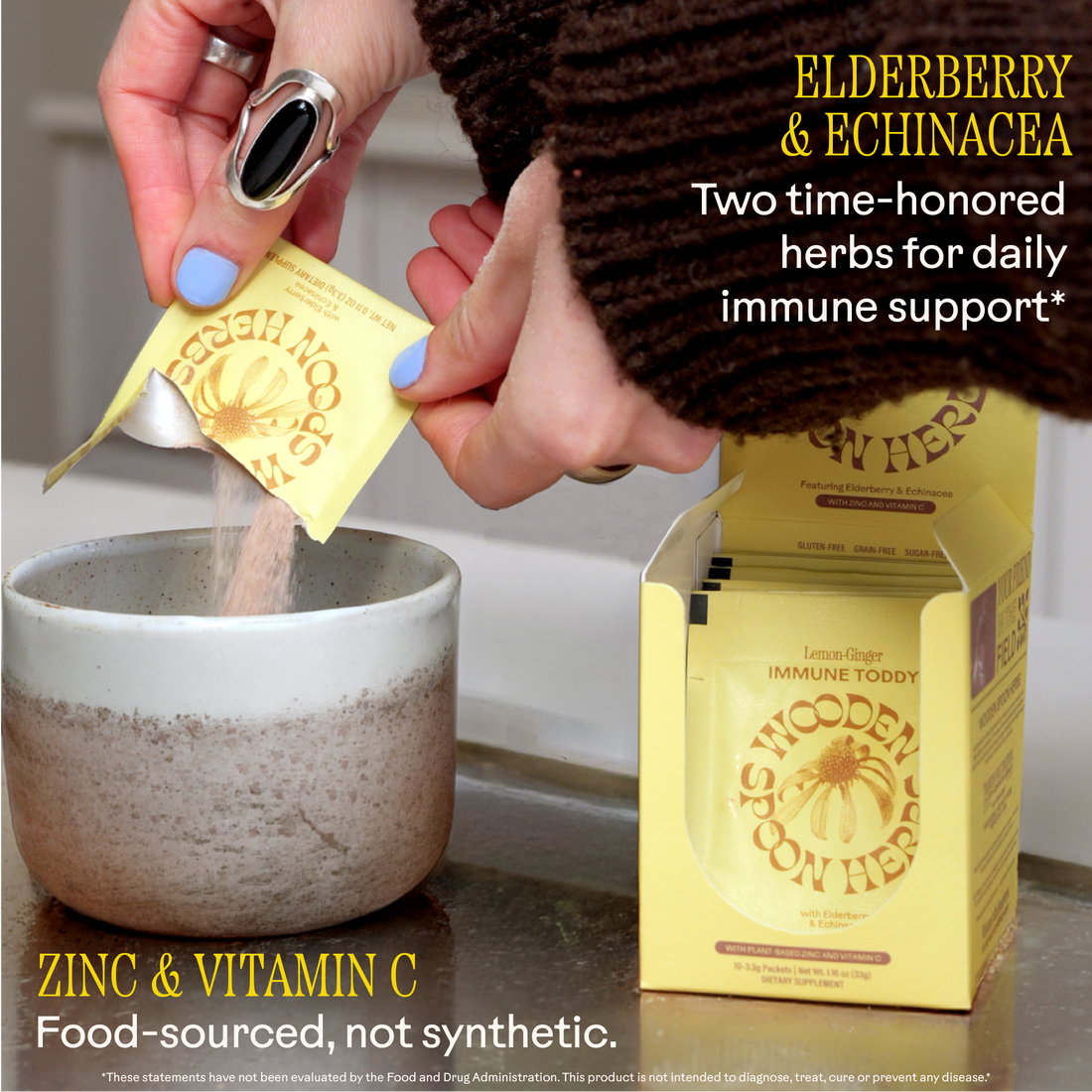 WOODEN SPOON HERBS Powder Lemon-Ginger Immune Toddy