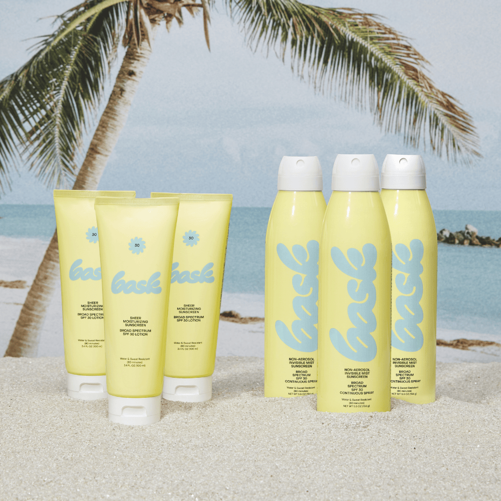 Bask Suncare Reef Safe Sunscreen SPF 30 / 3 Sprays &amp; 3 Lotions Six-Pack Bundles