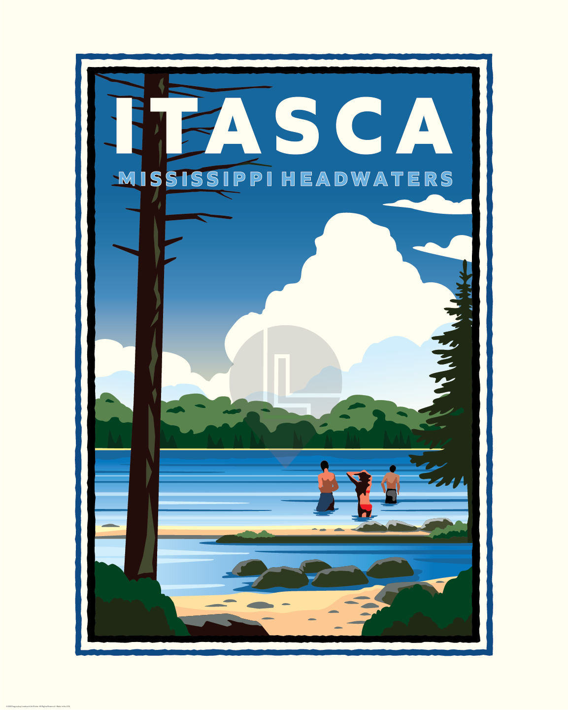 Landmark MN | Itasca State Park Art Print - My American Goods