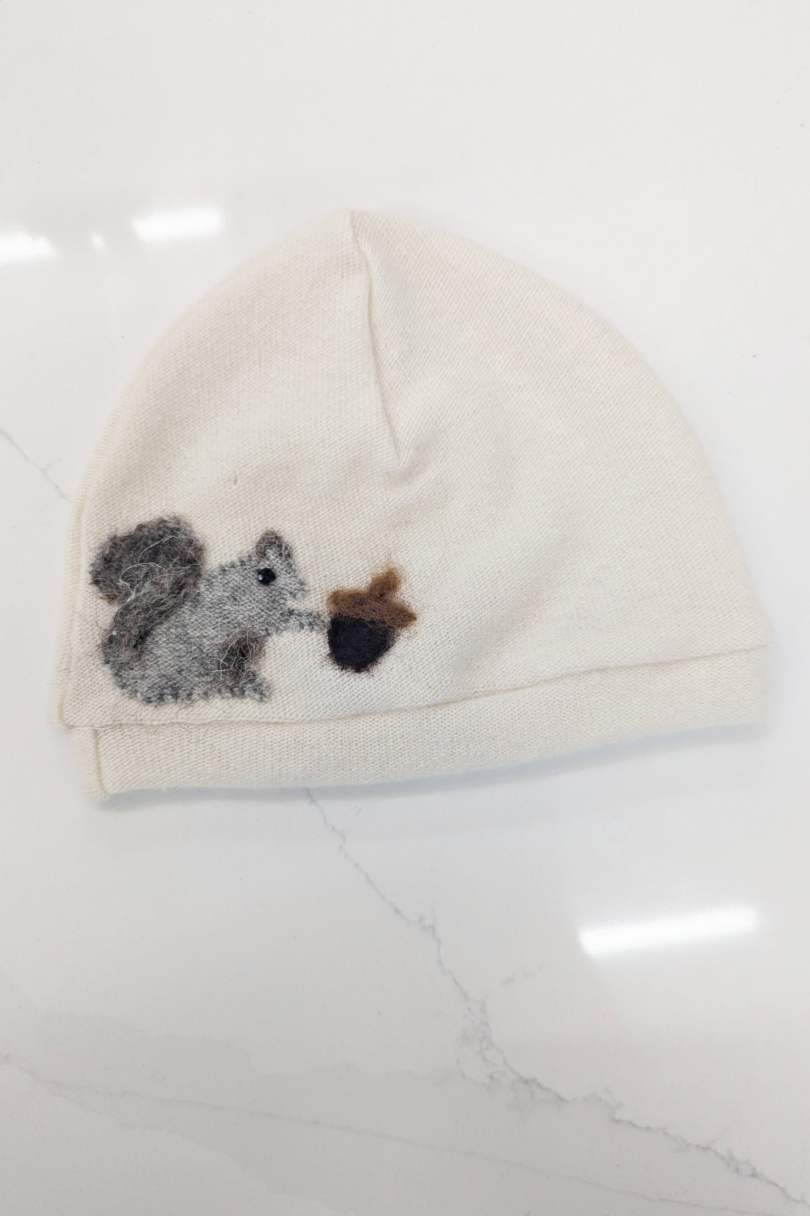 Squirrel Cashmere Hat - Baby - My American Goods