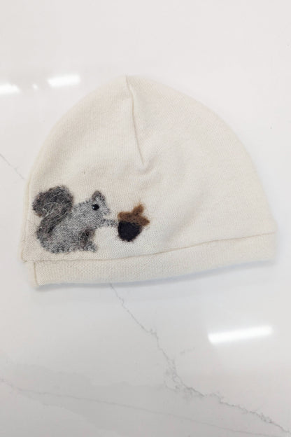 Squirrel Cashmere Hat - Baby - My American Goods