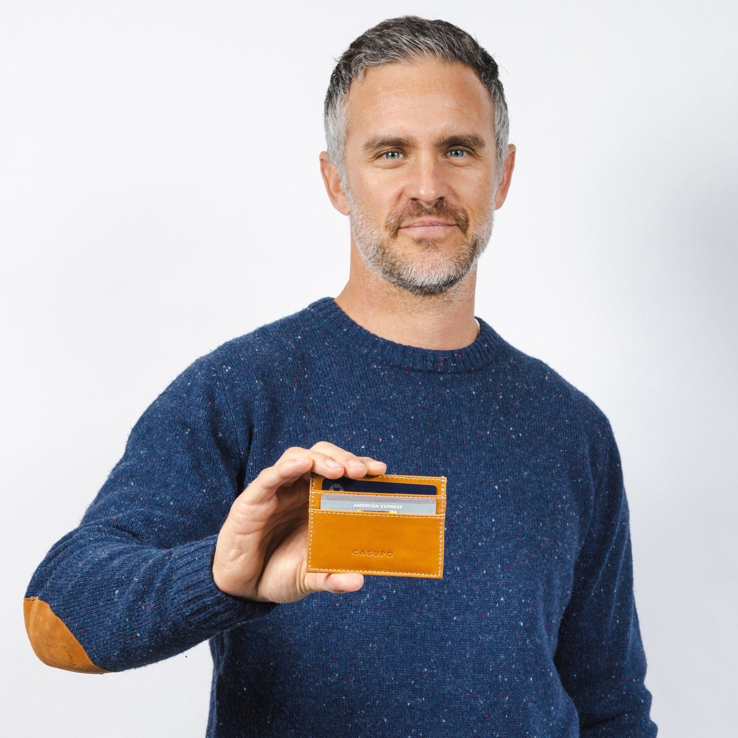 CASUPO Slim Card Holder Slim Card Holder Wallet with RFID Protection - Natural