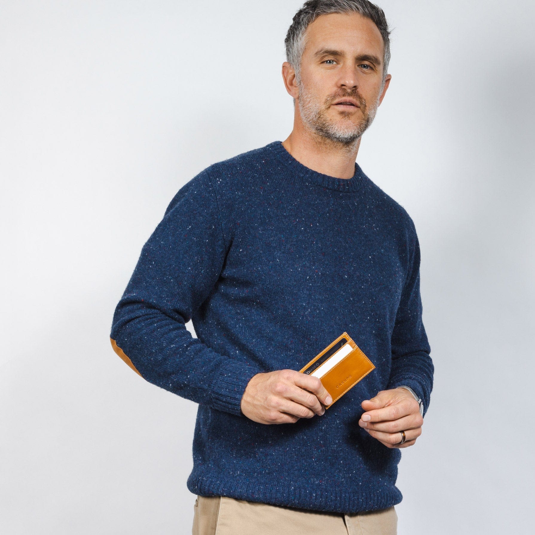 CASUPO Slim Card Holder Slim Card Holder Wallet with RFID Protection - Natural