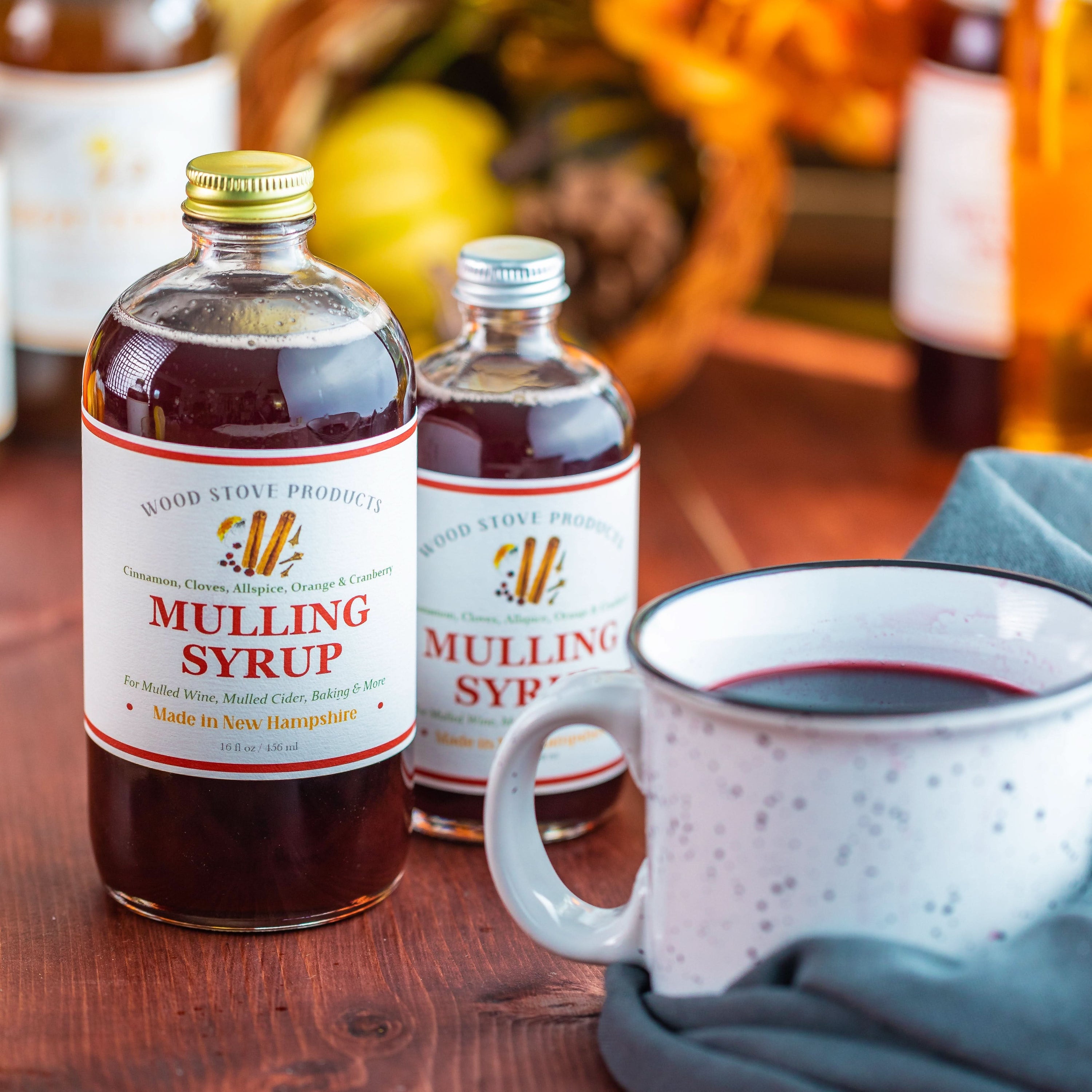 Wood Stove Kitchen Cocktail and Drink Mixers Mulling Syrup, 8 fl oz