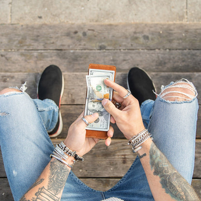 Money Clip Wallet - Chocolate