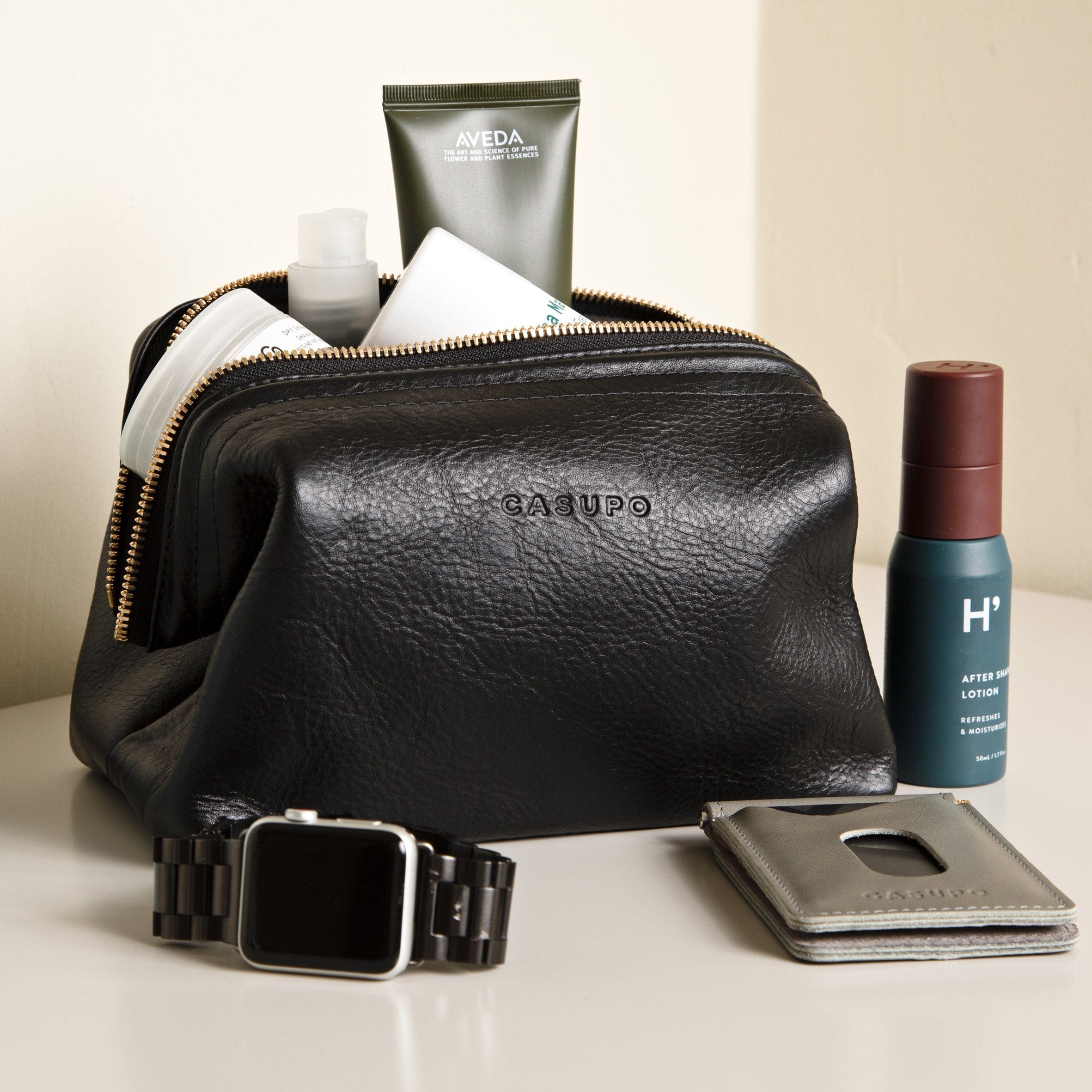 CASUPO Dopp Toiletry Bag Toiletry Travel Bag - Black